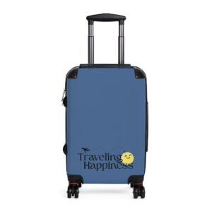 Traveling Happiness Suitcase – Hard Shell Luggage with Logo